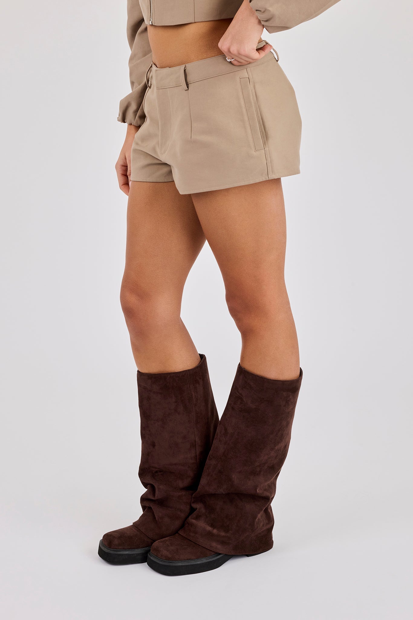 Twill Micro Short - Taupe